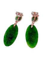 Ohrringe Sommer Gioielli Dame LUXURY in Weißgold Giada PEND GIADA BRILL - PEND GIADA BRILL